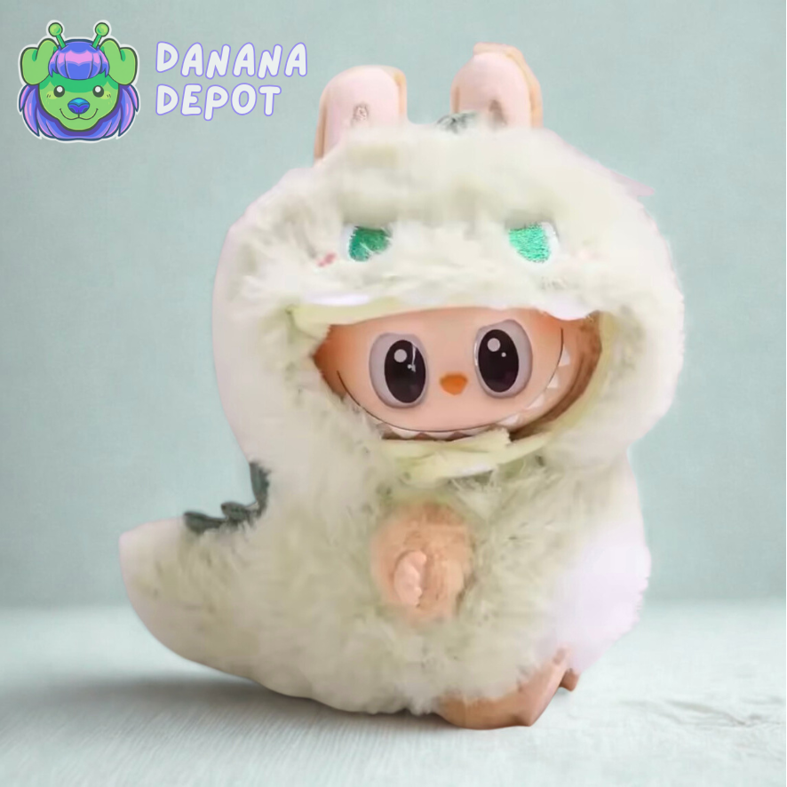 Labubu Seafoam Monster Outfit – Green Fluffy Costume for Collectible Figures