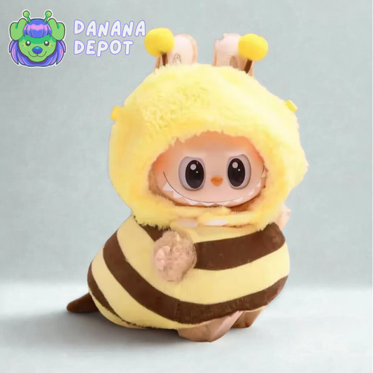 Labubu Bumblebee Outfit – Yellow Fluffy Costume for Collectible Figures